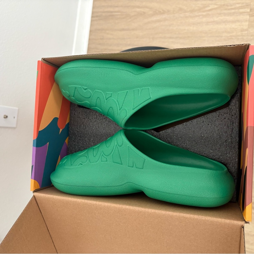 Mifland Green Eva Slipper Mules